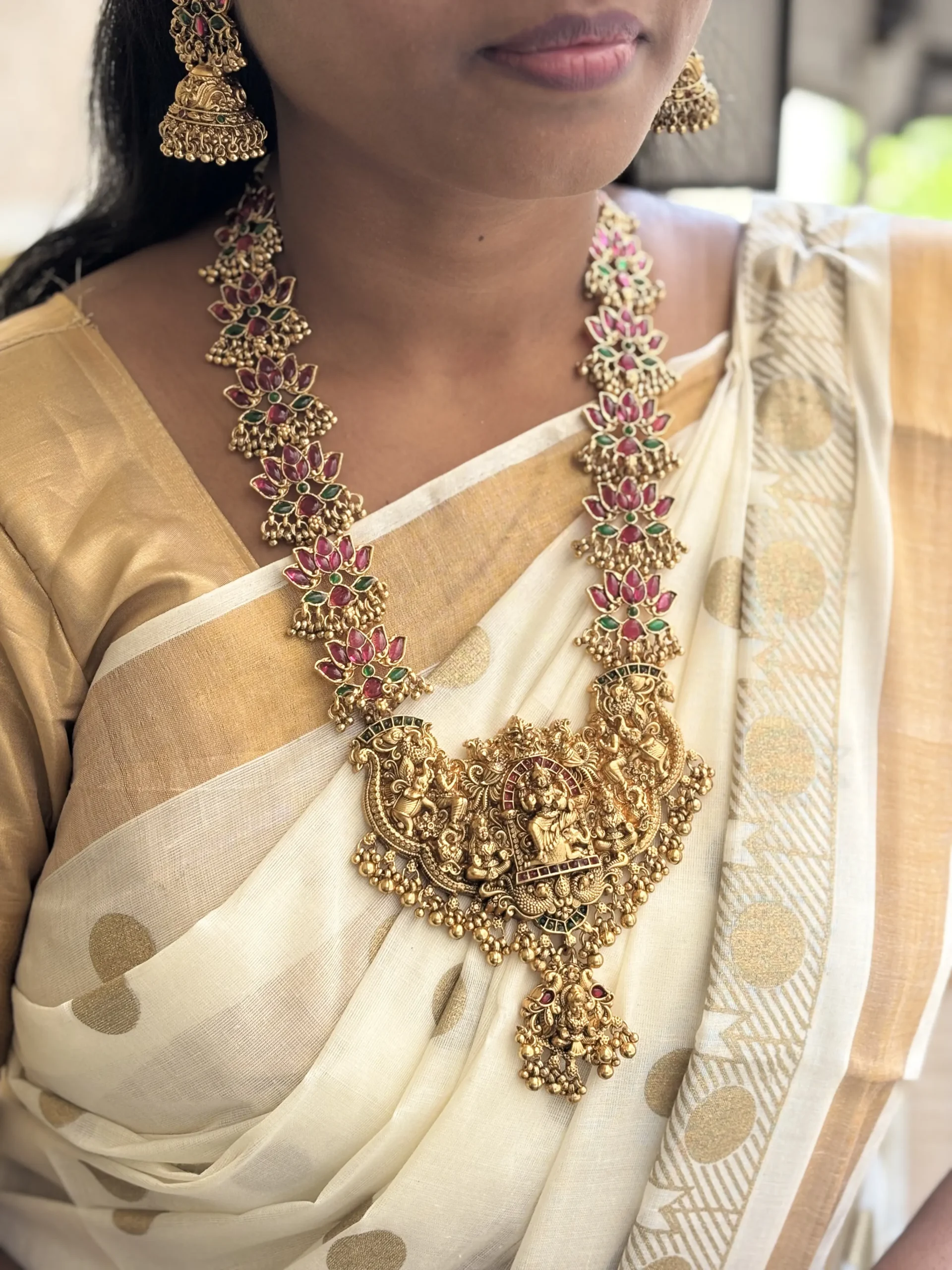 bridal pankaja haram – antique gold traditional jewellery bridal pankaja haram – antique gold traditional jewellery