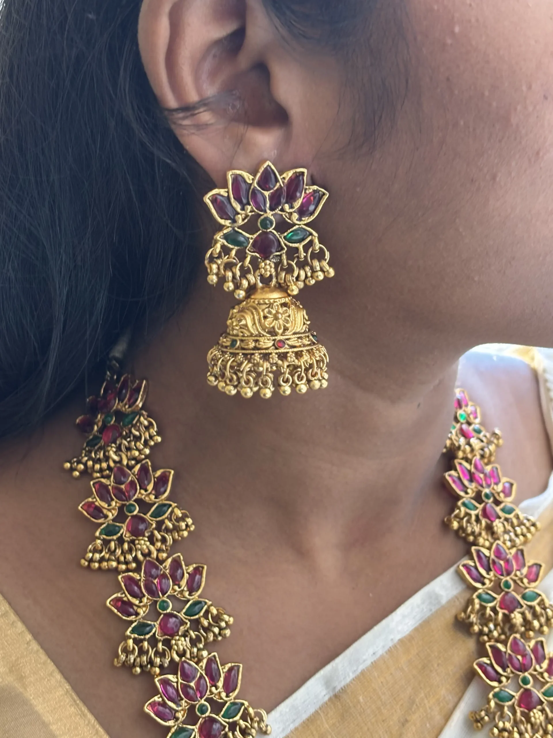 bridal pankaja haram – antique gold traditional jewellery bridal pankaja haram – antique gold traditional jewellery